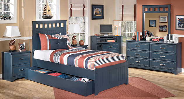 Leo Twin Panel Bed w/ Storage