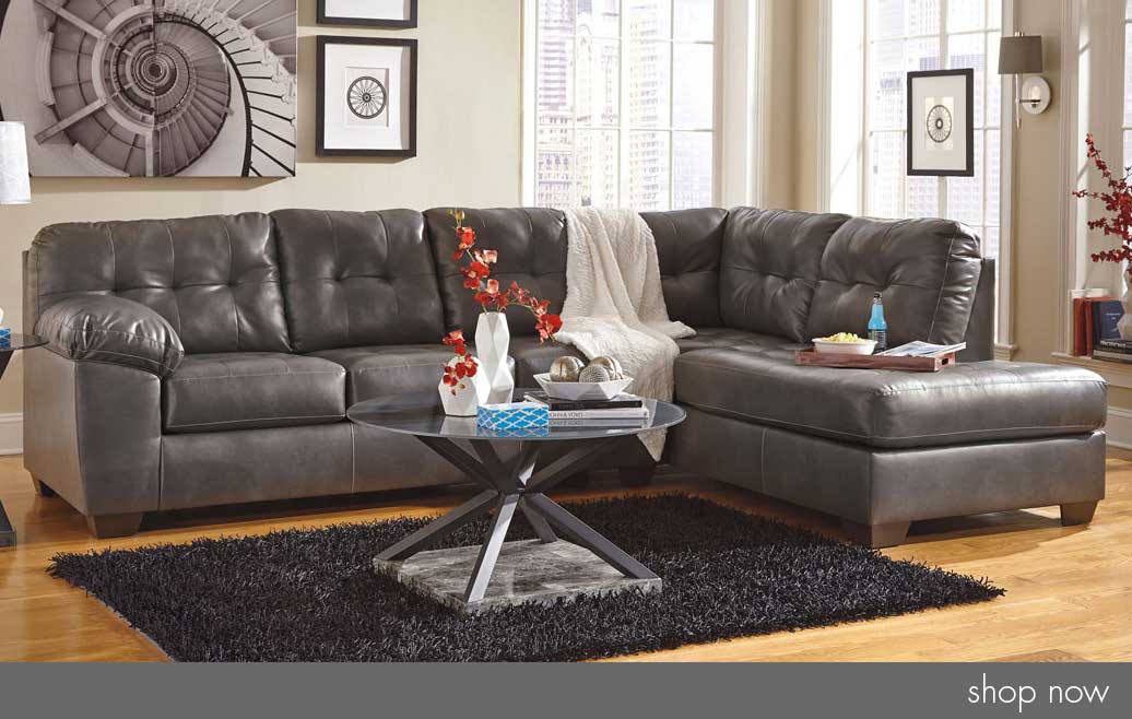 Alliston DuraBlend Gray Right Arm Facing Chaise End Sectional